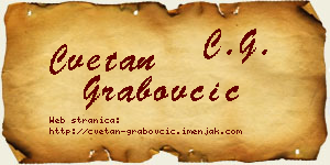 Cvetan Grabovčić vizit kartica